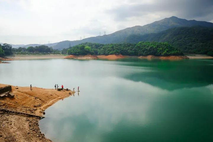 Shing Mun Reservoir at the beginning of Maclehose Trail 7